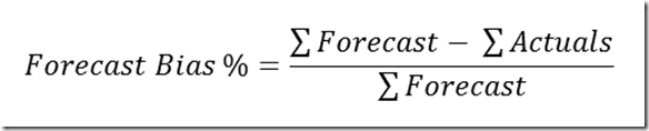 Forecast Bias Formula - 2