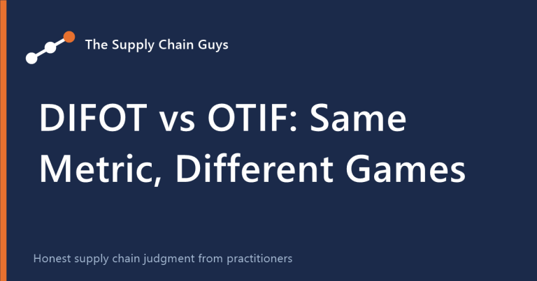 DIFOT vs OTIF article cover, The Supply Chain Guys