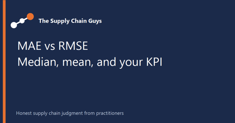 MAE vs RMSE: Why Your Model Optimizes One Number and Your KPI Reports Another - The Supply Chain Guys